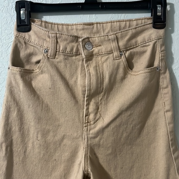 Tan Straight Leg Jeans Pants - Picture 2 of 3